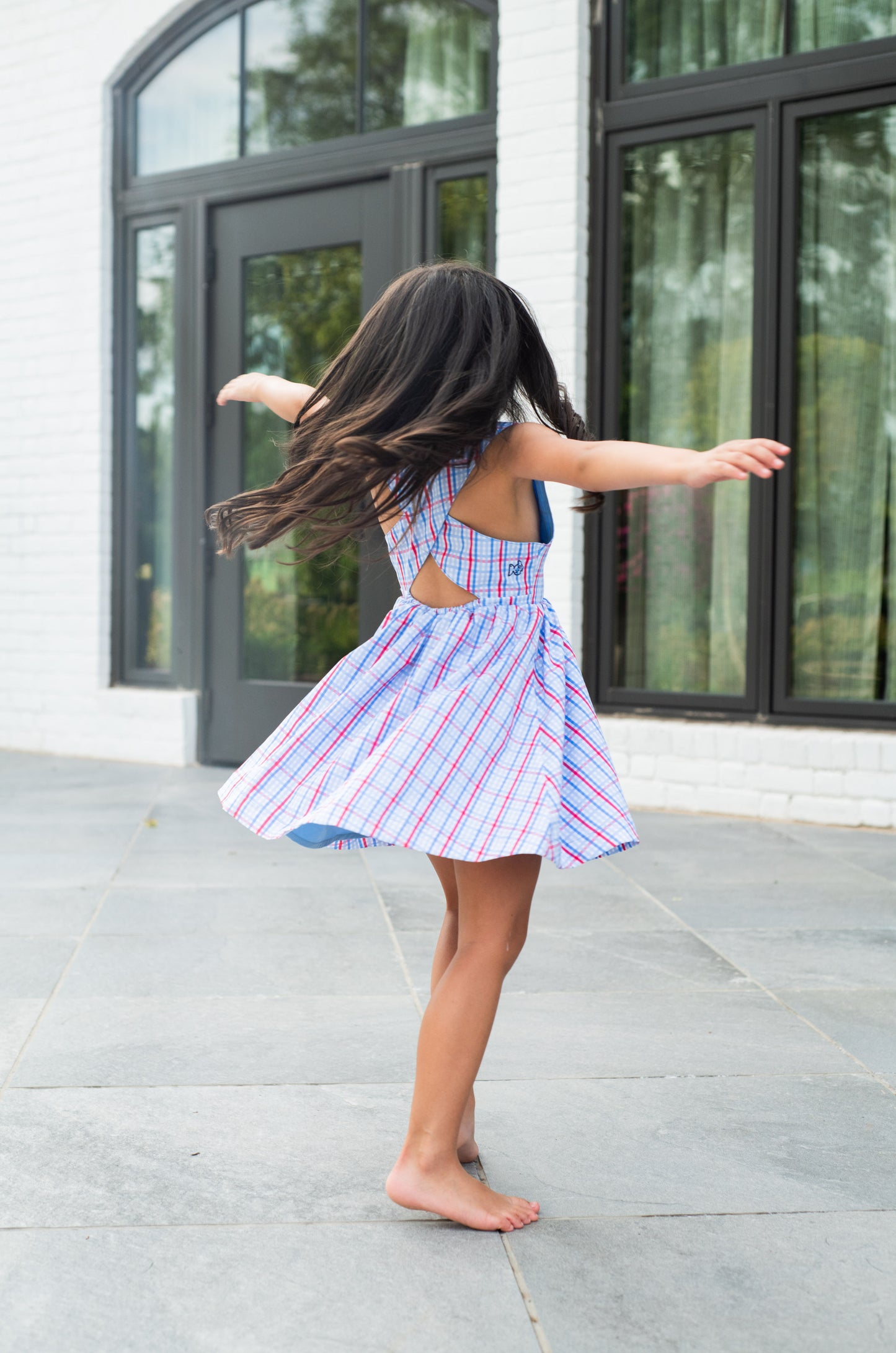Girls Crisscross Back Dress