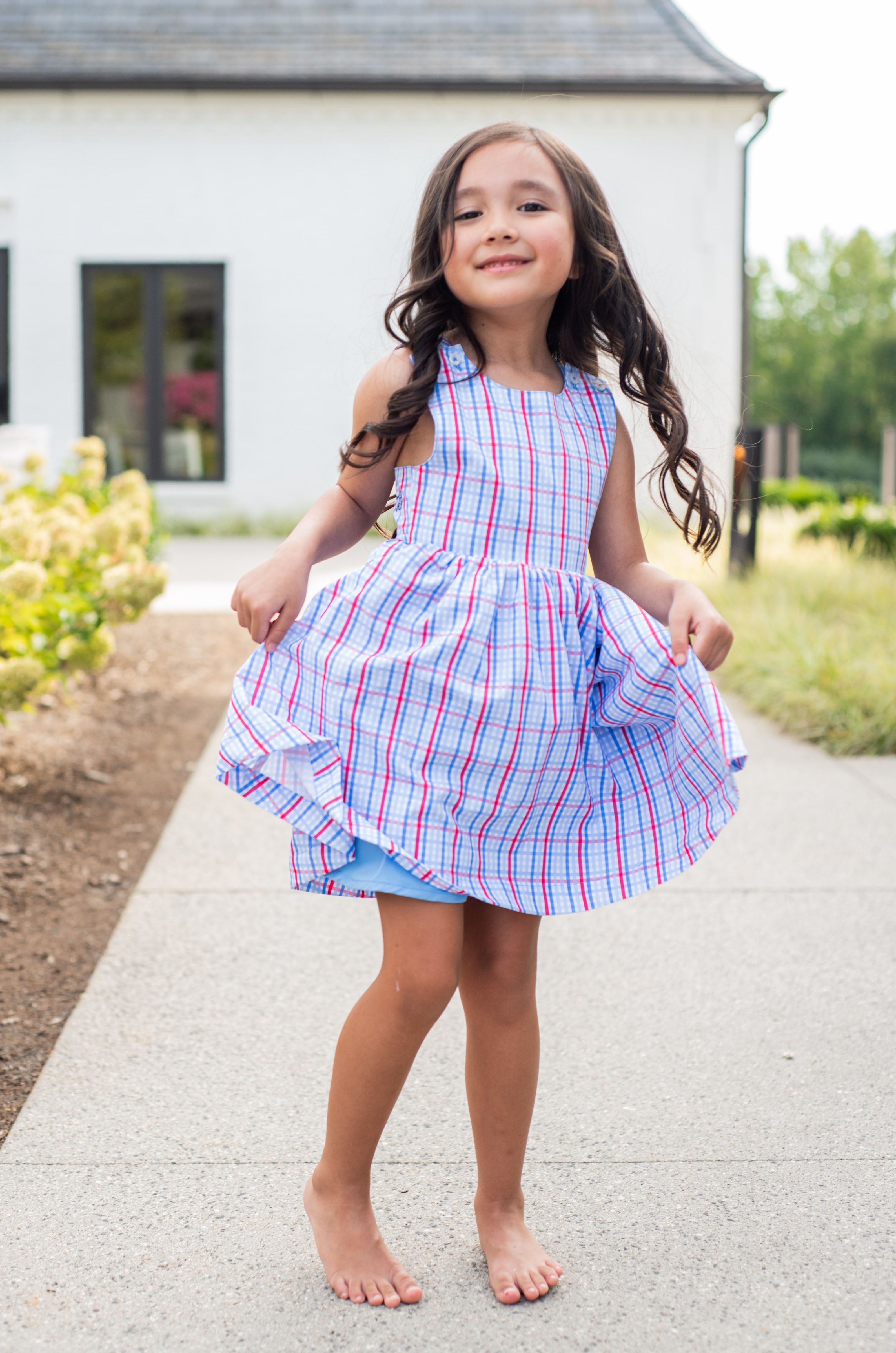 Girls Crisscross Back Dress