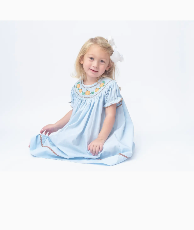 Blue Pumpkin Smocked Smocked Bishop Dress