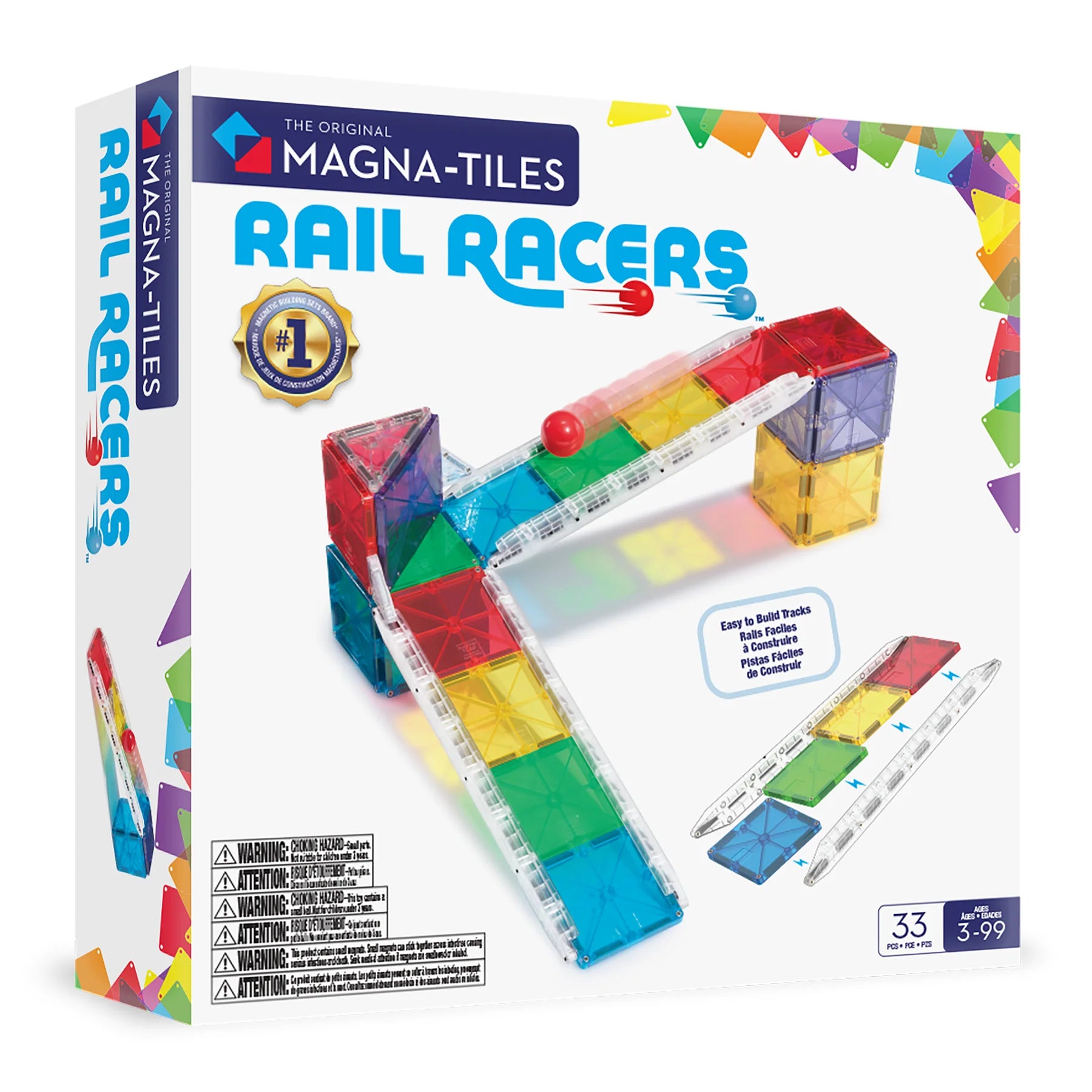Magna Tiles- Rail Racers 33 Pc Set