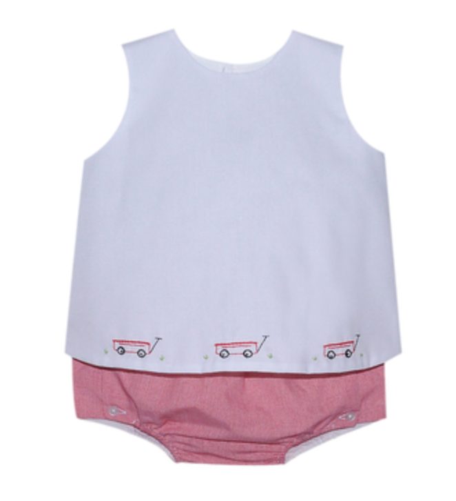 Red Bailey Diaper Set