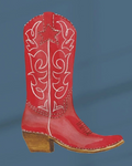 Red Boot Colorful Art Print 5x7