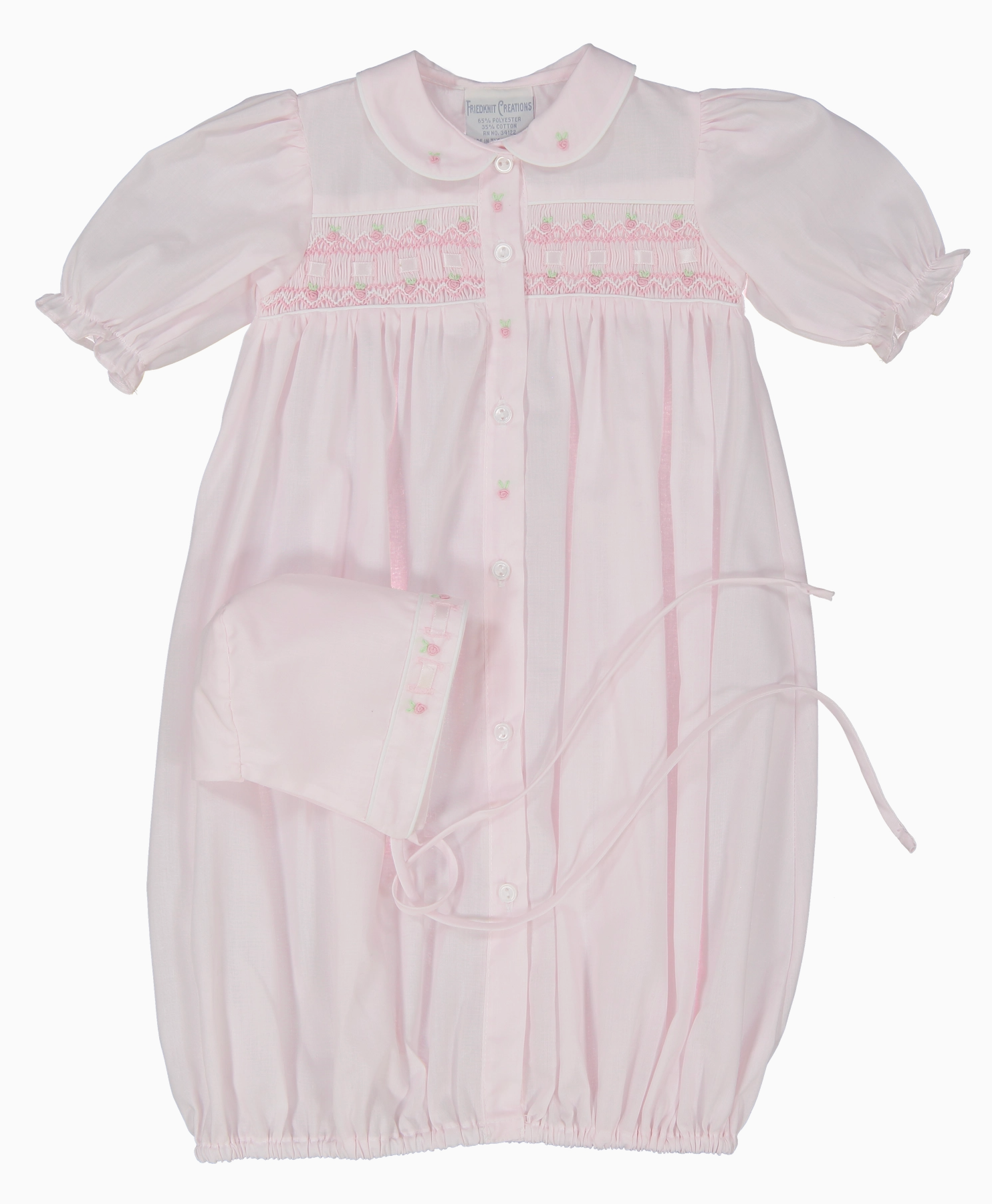 Ribbon Smocked Take Home Gown with Hat
