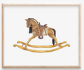 Rocking Horse Art Print 8x10