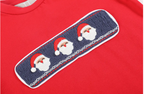 Red Santa Smocked Shirt & Navy Pants Set