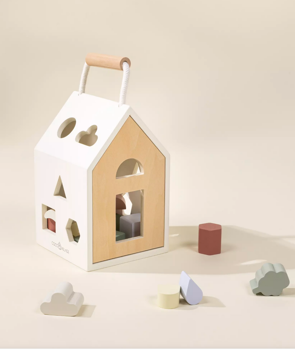Wooden Shapes Sorting House