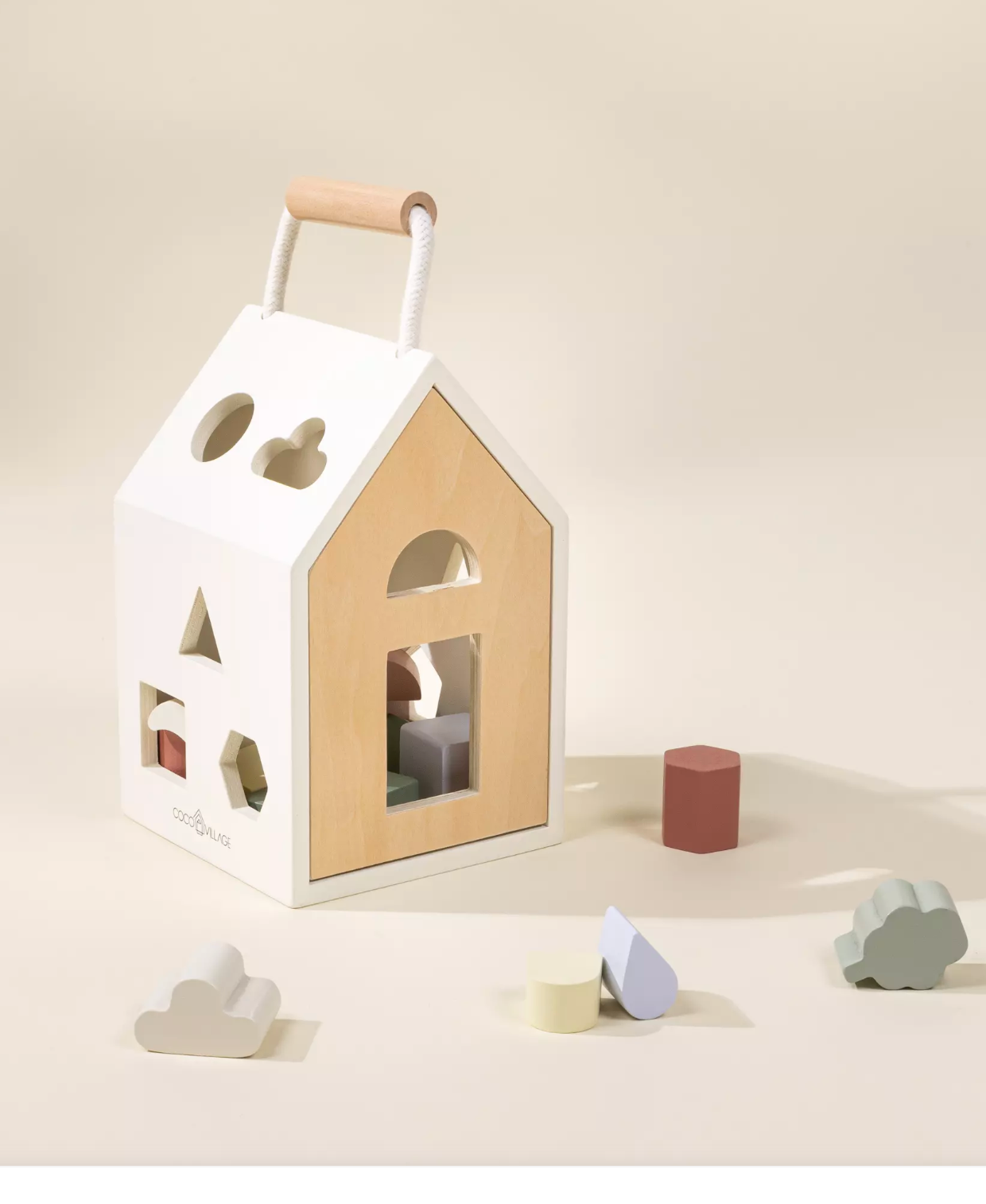 Wooden Shapes Sorting House